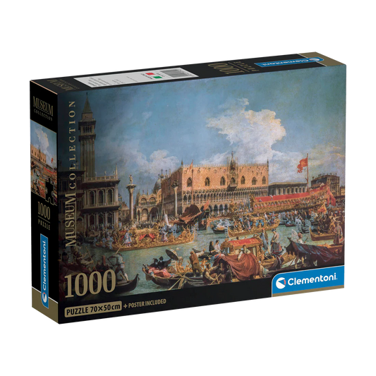 CLEMENTONI MUSEUM: THE RETURN OF THE BUCENTAUR AT THE MOLO ON ASCENSION DAY - CANALETTO 1000 PCS