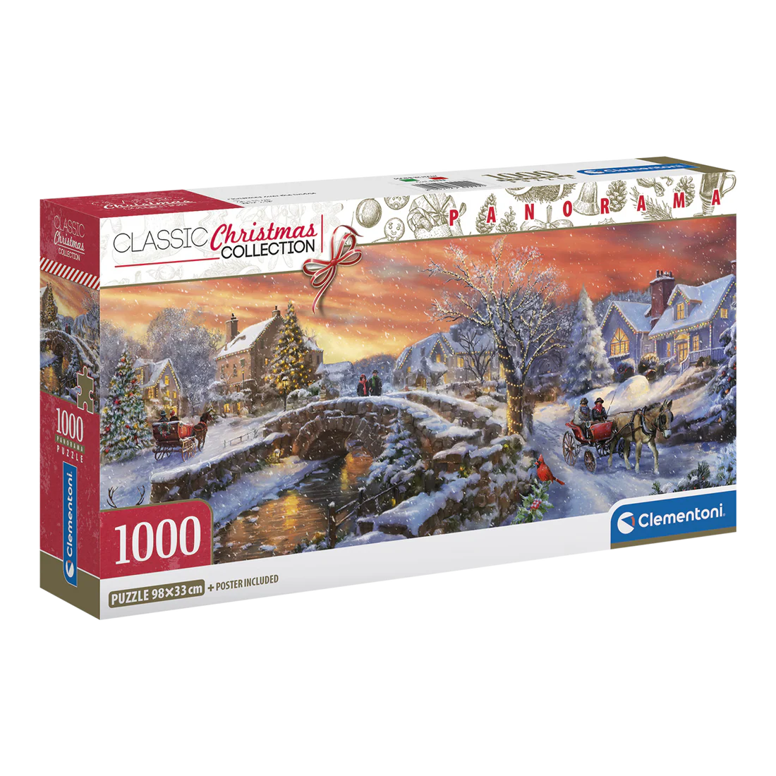 CLEMENTONI PANORAMA - CHRISTMAS OVER THE BRIDGE 1000 PCS