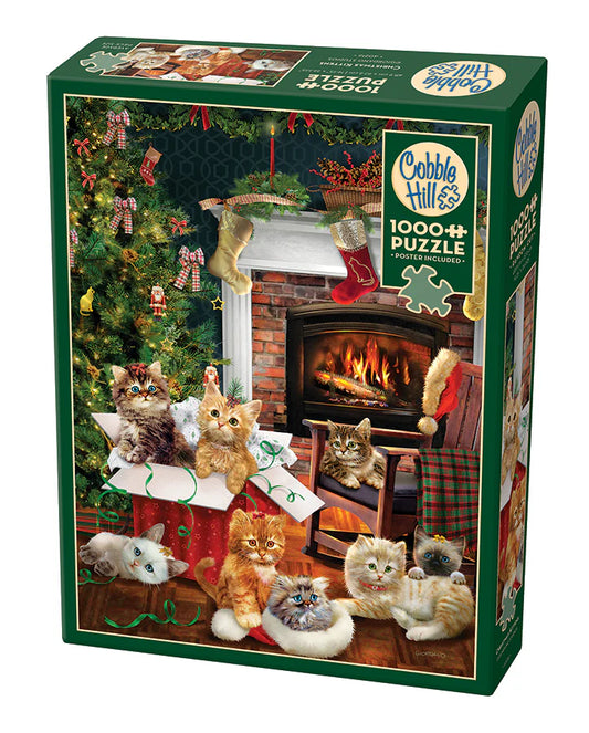 COBBLE HILL Christmas Kittens | 1000 Piece