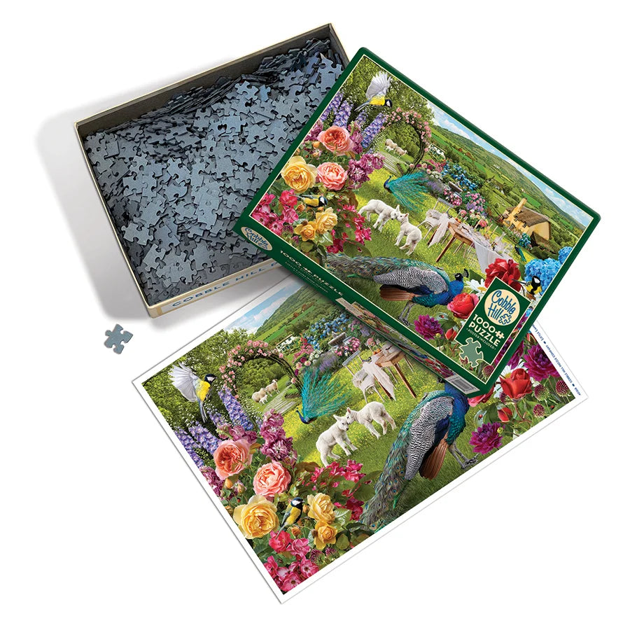 COBBLE HILL Little Lambs Rose Garden | 1000 Piece
