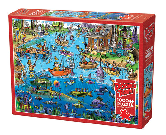 COBBLE HILL DoodleTown: Gone Fishing | 1000 Piece
