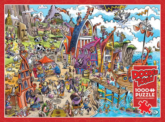 COBBLE HILL DoodleTown: Viking Village | 1000 Piece