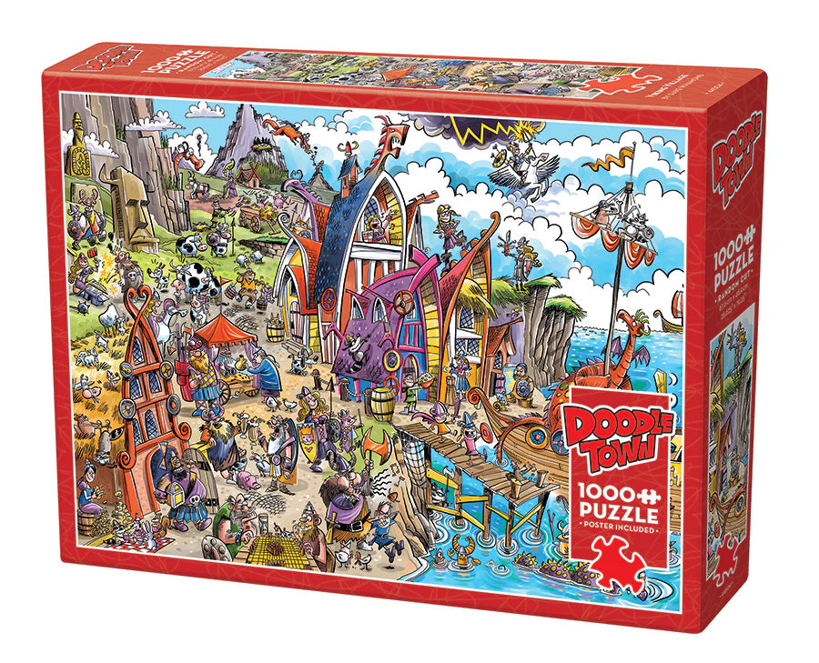 COBBLE HILL DoodleTown: Viking Village | 1000 Piece