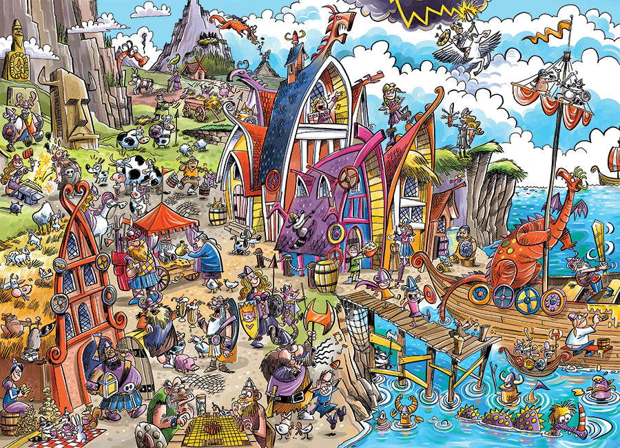 COBBLE HILL DoodleTown: Viking Village | 1000 Piece
