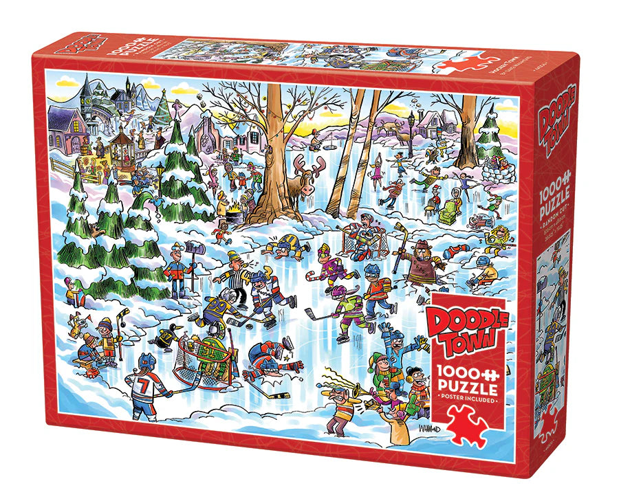 COBBLE HILL DoodleTown: Hockey Town | 1000 Piece