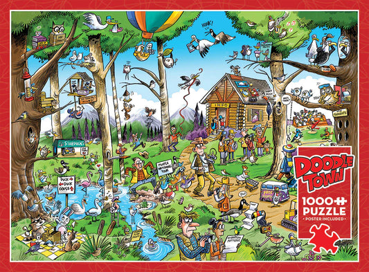 COBBLE HILL DoodleTown: Birdwatcher's Paradise | 1000 Piece