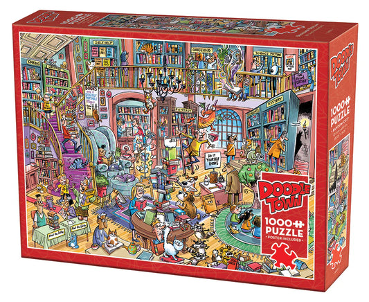 COBBLE HILL DoodleTown: Bookshop Bedlam | 1000 Piece