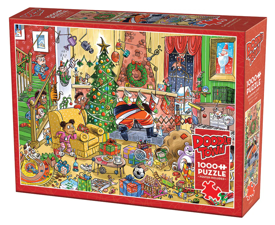 COBBLE HILL DoodleTown: Catching Santa | 1000 Piece