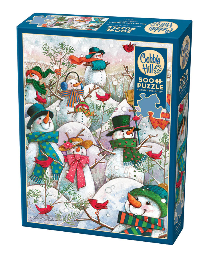 COBBLE HILL Hill of a Lot of Snowmen | 500 Piece