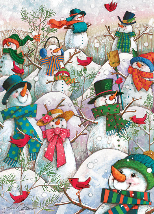 COBBLE HILL Hill of a Lot of Snowmen | 500 Piece