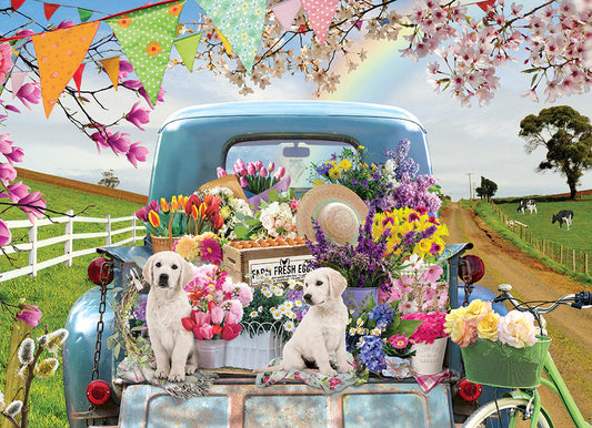 COBBLE HILL Country Truck in Spring | 500 Piece