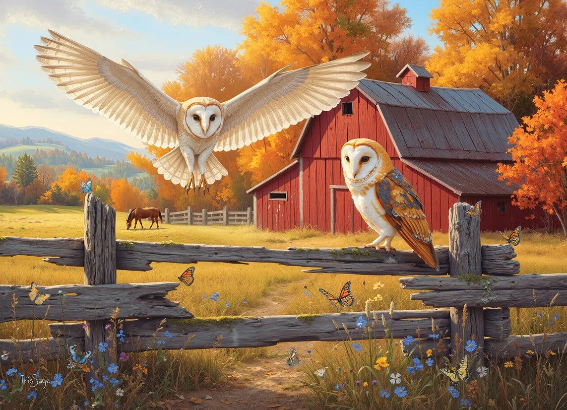 COBBLE HILL Barn and Owls | 500 Piece