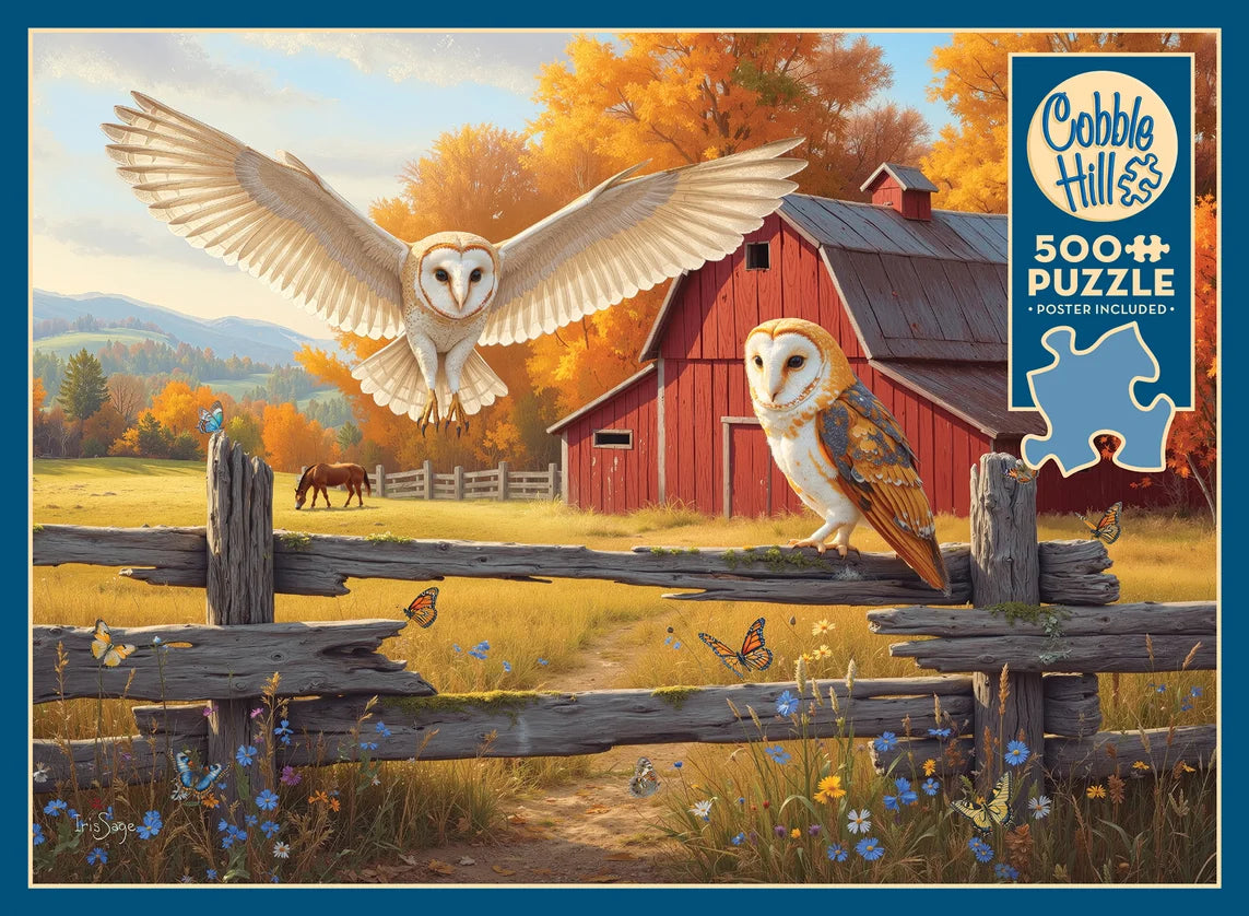 COBBLE HILL Barn and Owls | 500 Piece
