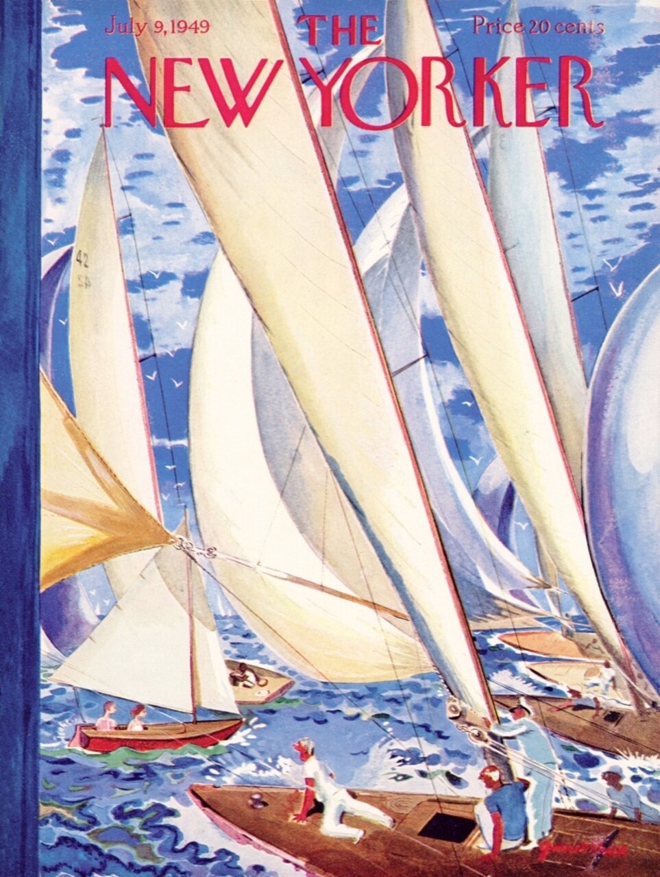 NEW YORK PUZZLE COMPANY, THE NEW YORKER, Regatta, 1000 pcs (July 9, 1949)