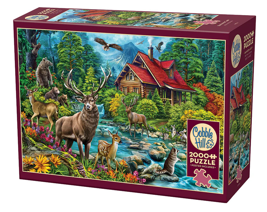 COBBLE HILL Red-Roofed Cabin | 2000 Piece