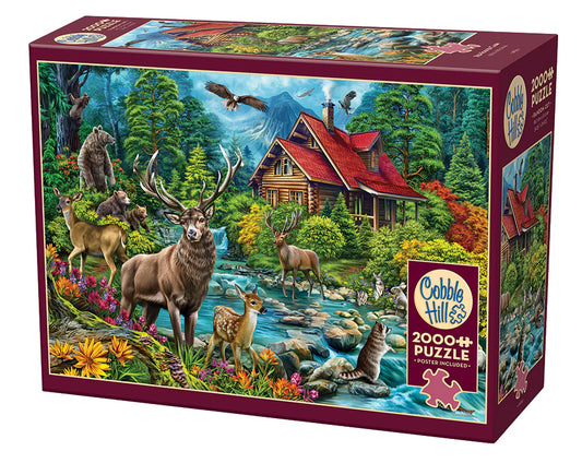 COBBLE HILL Red-Roofed Cabin | 2000 Piece