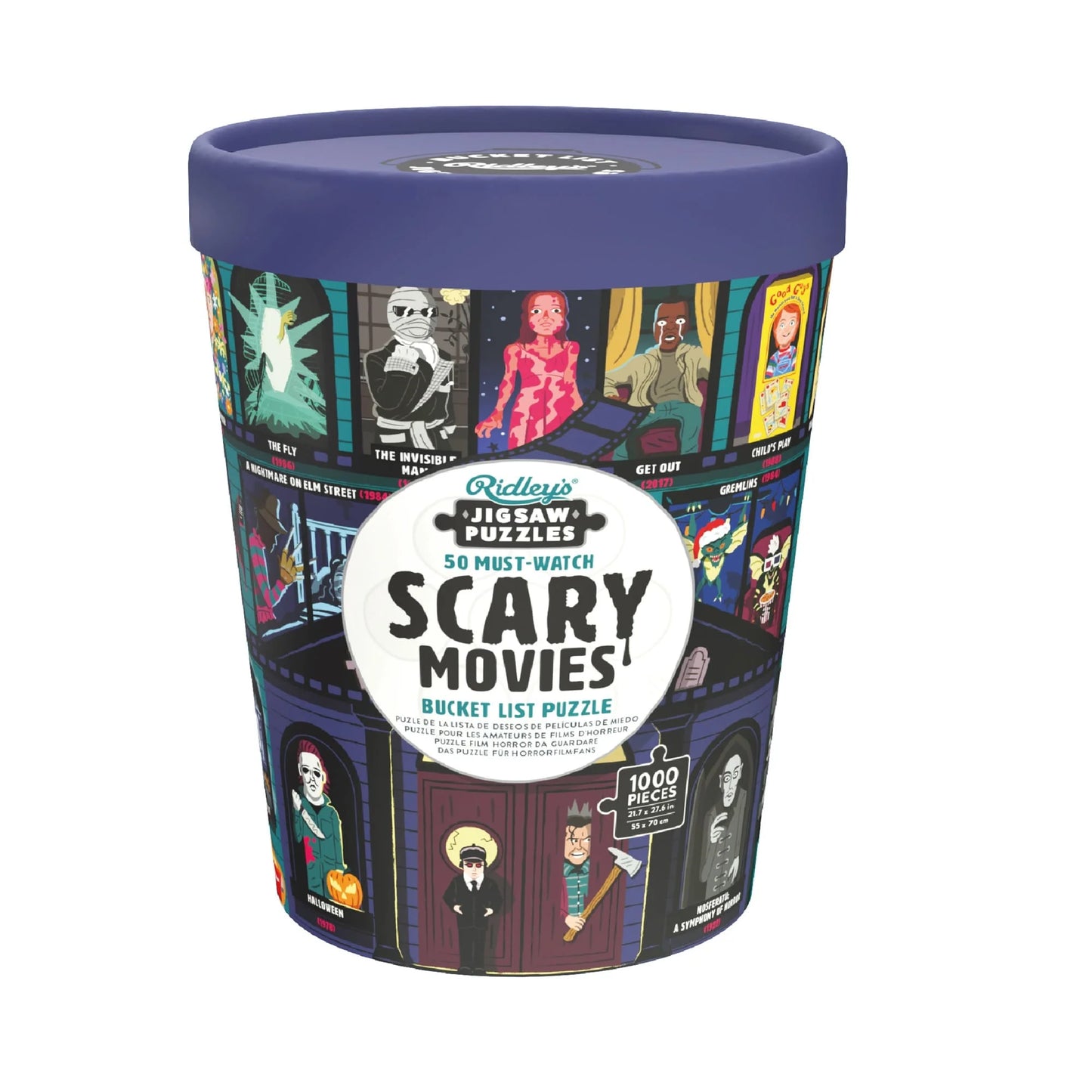 RIDLEY'S 50 Must-Watch Scary Movies Bucket List 1000-piece Puzzle