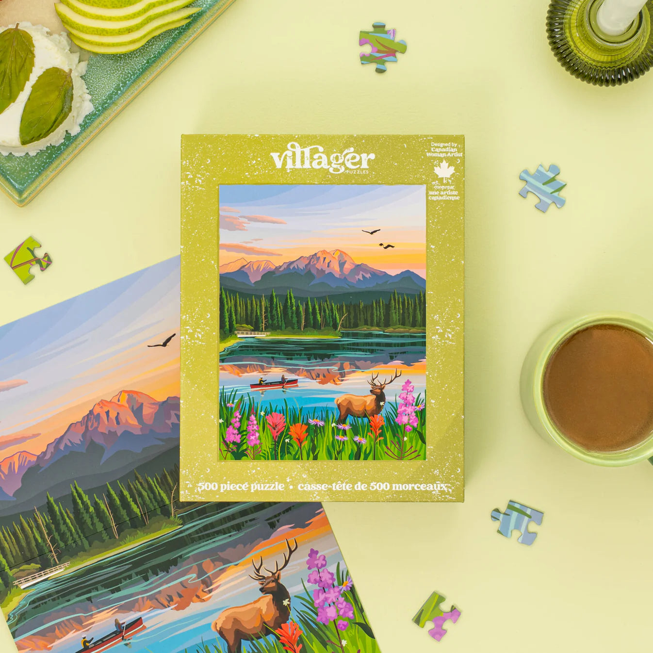 VILLAGER Jasper Flowers | 500-Piece Puzzle for Adults | Designed in Canada by Kelsey Voss