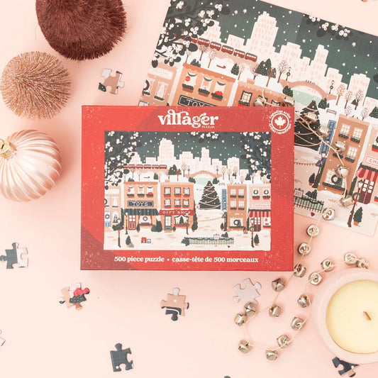 VILLAGER, Small Town Holiday | 500-Piece Puzzle for Adults | Designed in Canada by Gloria Wall