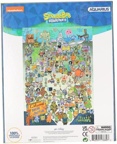 AQUARIUS SpongeBob SquarePants Cast 1000 Piece Jigsaw Puzzle