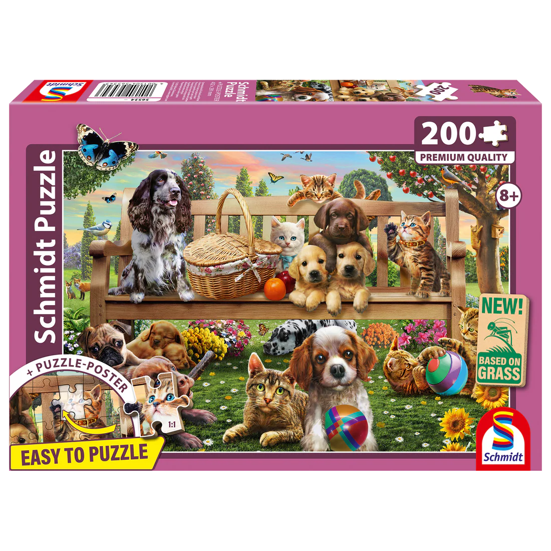 SCHMIDT GARDEN PICNIC DOGS AND CATS 200 PCS
