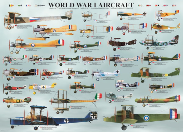 Eurographics World War I Aircraft 1000-Piece Puzzle