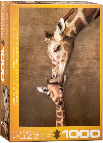 EUROGRAPHICS, Giraffe Mother's Kiss 1000-Piece Puzzle