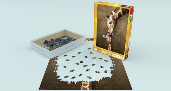 EUROGRAPHICS, Giraffe Mother's Kiss 1000-Piece Puzzle