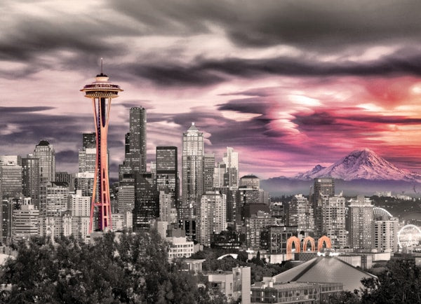 Eurographics Seattle City Skyline 1000-Piece Puzzle