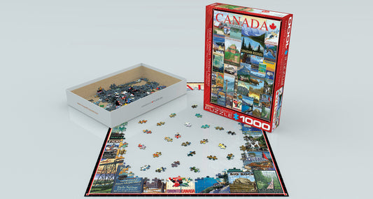 EuroGraphics Travel Canada Vintage Posters 1000-Piece Puzzle