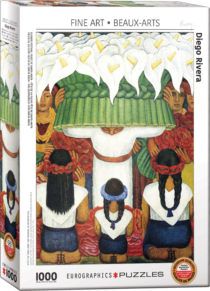 EUROGRAPHICS Flower Festival - Feast of Santa Anita by Diego Rivera 1000-Piece Puzzle