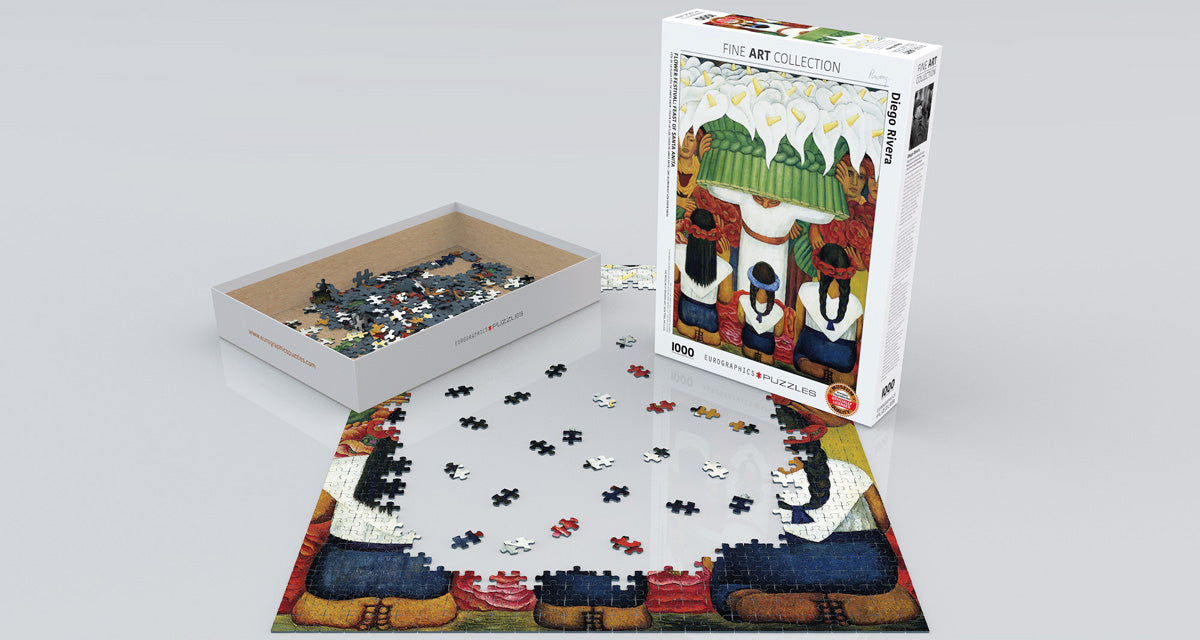 EUROGRAPHICS Flower Festival - Feast of Santa Anita by Diego Rivera 1000-Piece Puzzle