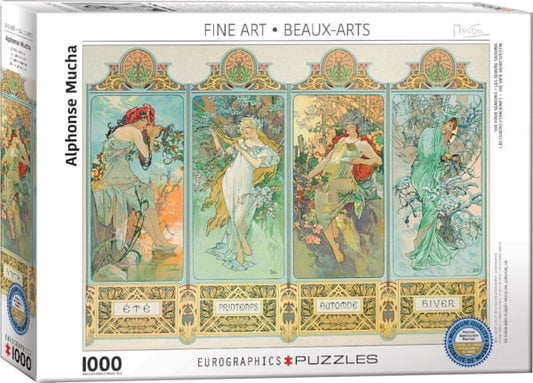 Eurographics The Four Seasons by Alphonse Mucha 1000-Piece Puzzle