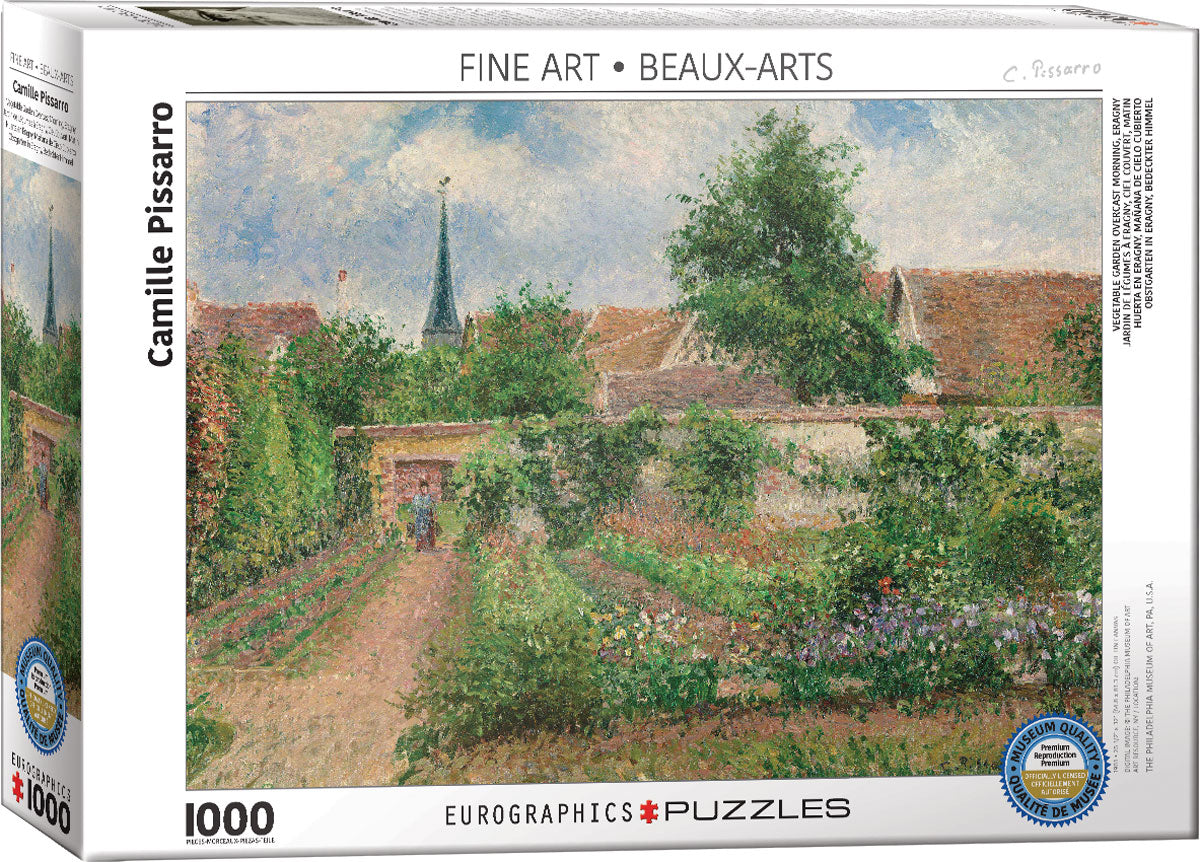 EUROGRAPHICS Vegetable Garden Overcast Morning Eragny by Camille Pissarro 1000-Piece Puzzle