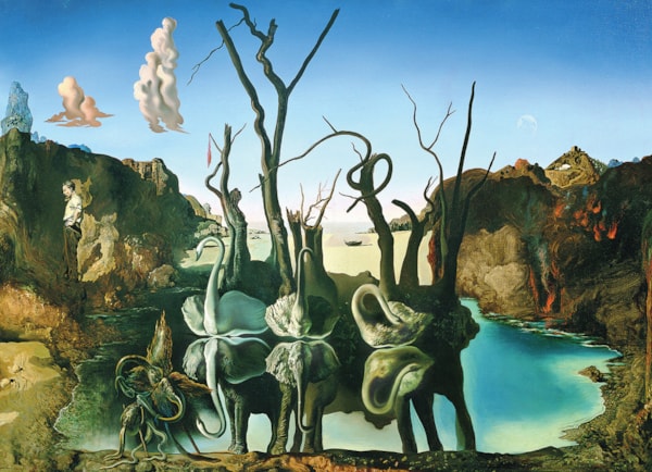 Eurographics Swans Reflecting Elephants by Salvador Dalí 1000-Piece Puzzle