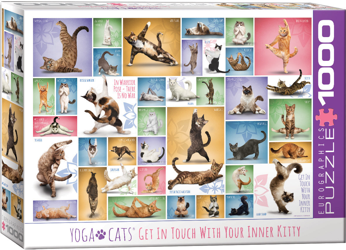 EuroGraphics Yoga Cats 1000-Piece Puzzle