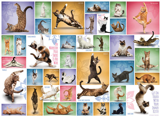 EuroGraphics Yoga Cats 1000-Piece Puzzle