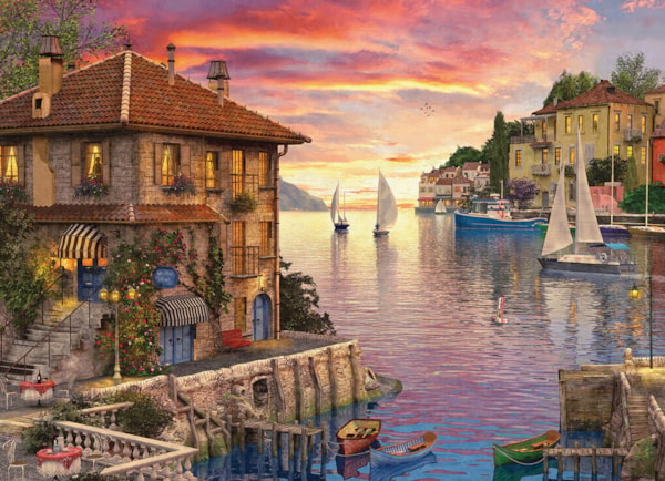 Eurographics Mediterranean Harbor 1000-Piece Puzzle