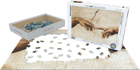 EUROGRAPHICS Creation of Adam (Detail) by Michelangelo 1000-Piece Puzzle