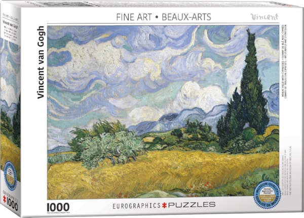 Eurographics Wheat Field with Cypresses by Vincent van Gogh 1000-Piece Puzzle