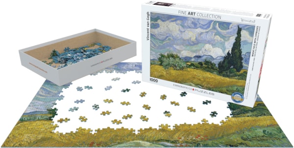 Eurographics Wheat Field with Cypresses by Vincent van Gogh 1000-Piece Puzzle