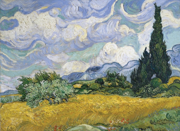 Eurographics Wheat Field with Cypresses by Vincent van Gogh 1000-Piece Puzzle