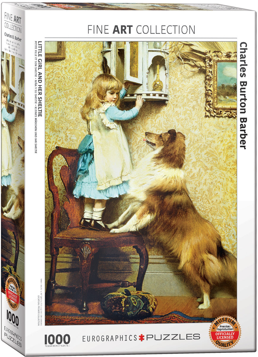 Eurographics Little Girl and Her Sheltie by Charles Burton Barber 1000-Piece Puzzle