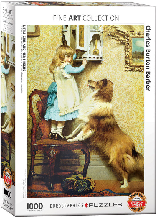 Eurographics Little Girl and Her Sheltie by Charles Burton Barber 1000-Piece Puzzle