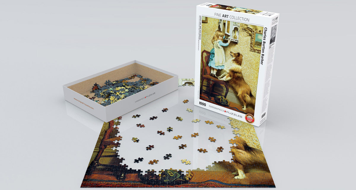 Eurographics Little Girl and Her Sheltie by Charles Burton Barber 1000-Piece Puzzle
