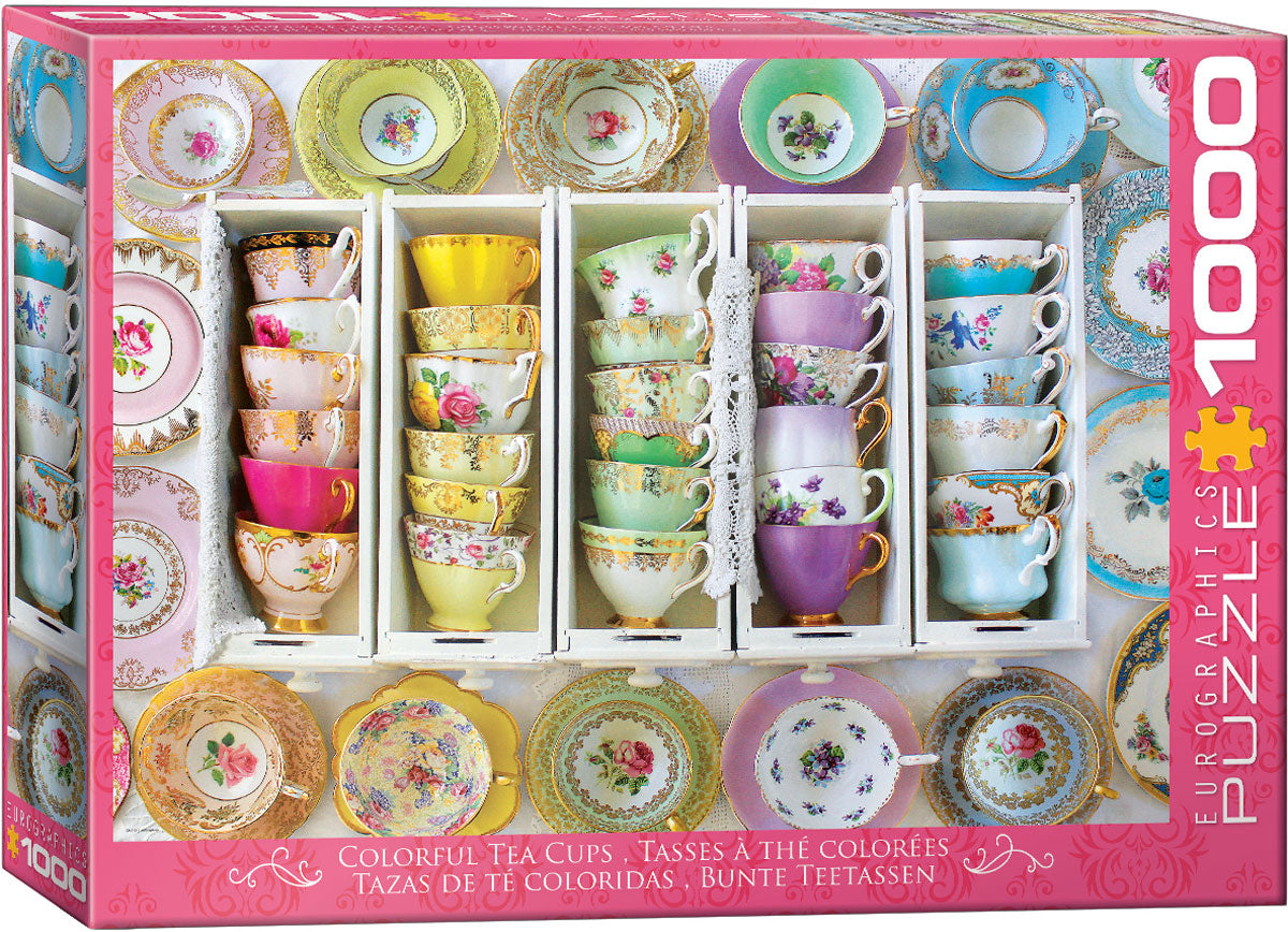 Eurographics Colorful Tea Cups 1000-Piece Puzzle
