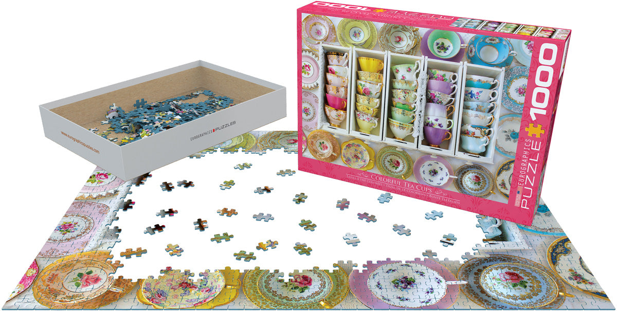 Eurographics Colorful Tea Cups 1000-Piece Puzzle