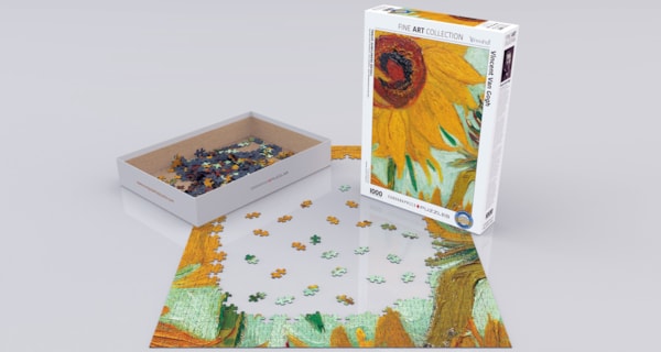 Eurographics Twelve Sunflowers ( Detail) by Vincent van Gogh 1000-Piece Puzzle