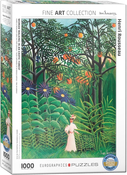Eurographics Woman in an Exotic Forest- Dinosaurs of the Cretaceous Period 1000-Piece Puzzle
