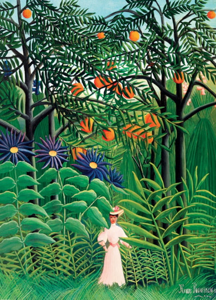 Eurographics Woman in an Exotic Forest- Dinosaurs of the Cretaceous Period 1000-Piece Puzzle